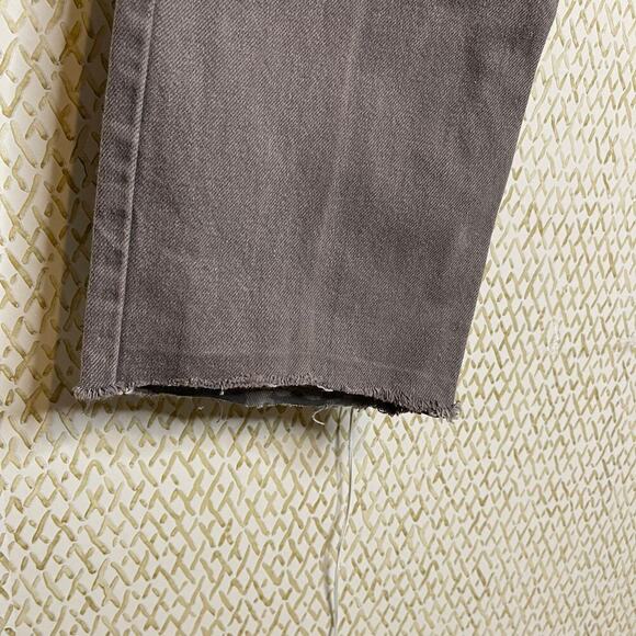 VINTAGE Gray PACE Jeans Wear Relaxed Straight Leg Mens Cut Off Jeans Size 32 - Picture 5 of 11